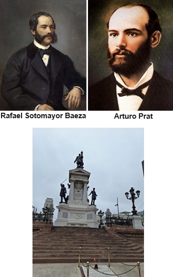 Arturo Prat und Rafael Sotomayor Baeza